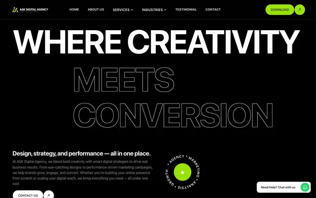 Ask Digital Agency website