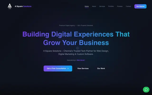 A Square Solutions website