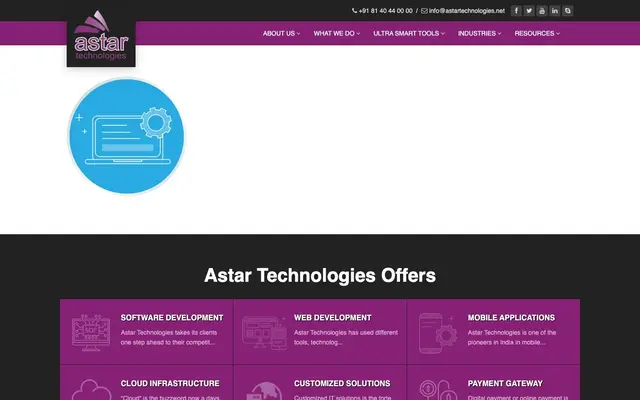 ASTAR TECHNOLOGIES website