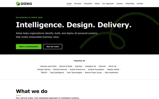 Astea Solutions website