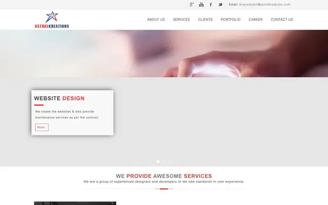 AstralKreations website