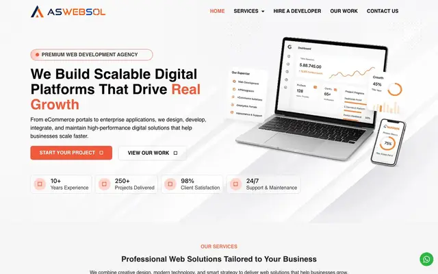 ASWEBSOL India - Web Development Company website