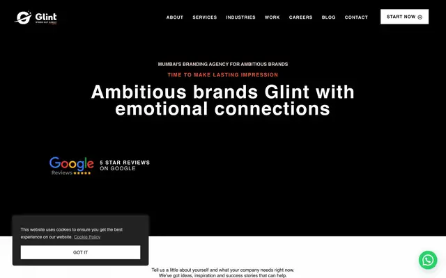 Glint Studio Worldwide website