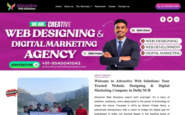 Attractive Web Solutions website