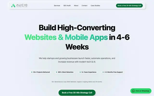 Aucio Infotech website