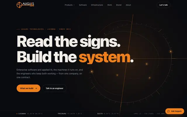 Augurs Technologies website