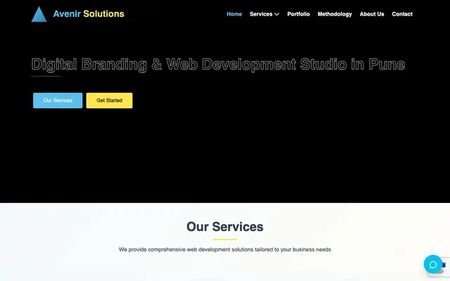 Avenir Solutions website