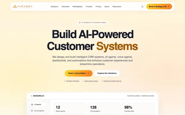 Avexora AI (OPC) Pvt Ltd website