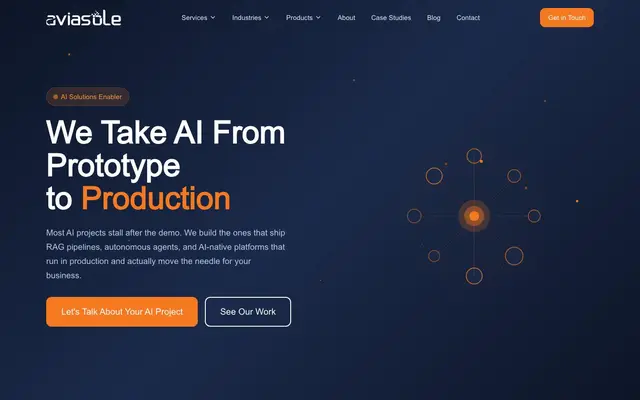 Aviasole Technologies | Enterprise AI Consulting & Development Company website