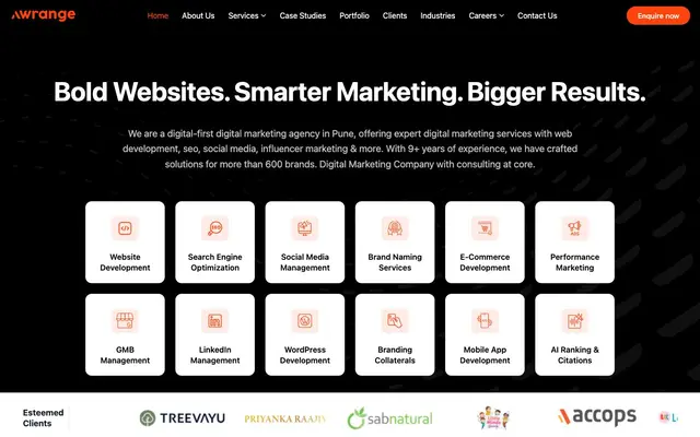 Awrange Digital Solutions website