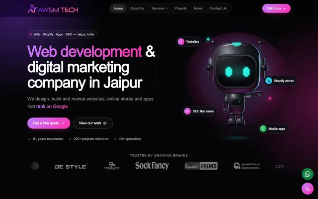 AWSM Tech website