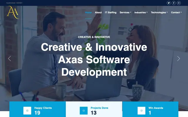 axas software development - pune website