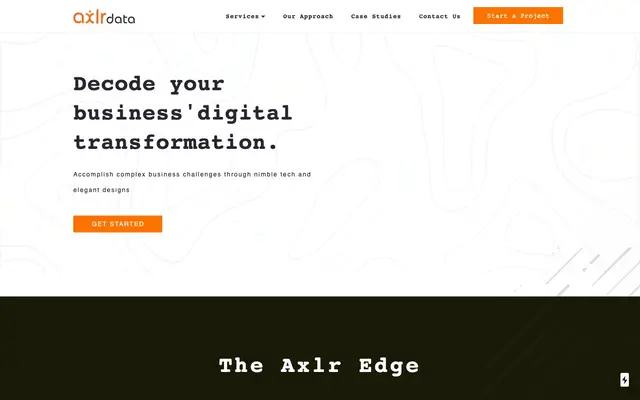 Axlr Data - UX/UI Design & Software Development Company website