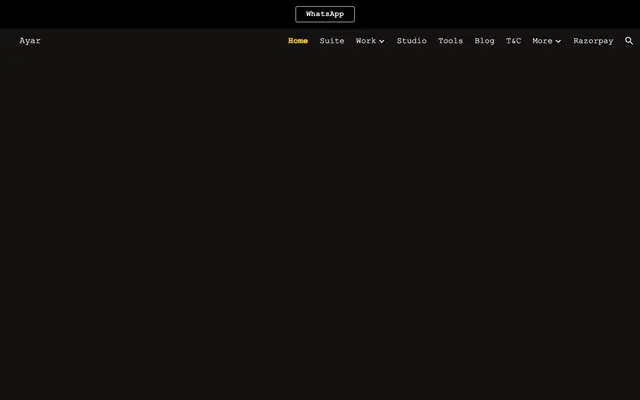 Ayar Studio (Digital marketing agency) website