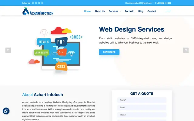 Azhari Infotech website