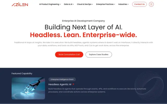 Azilen Technologies website