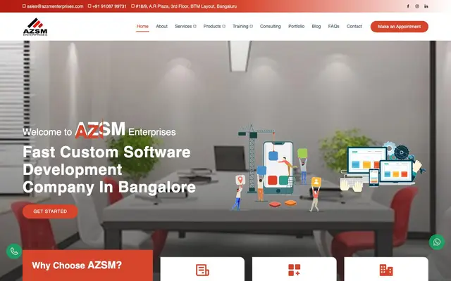 AZSM Enterprises website