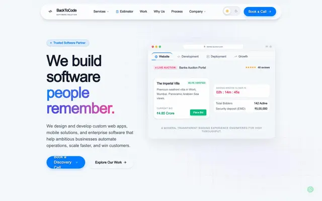 Back To Code website