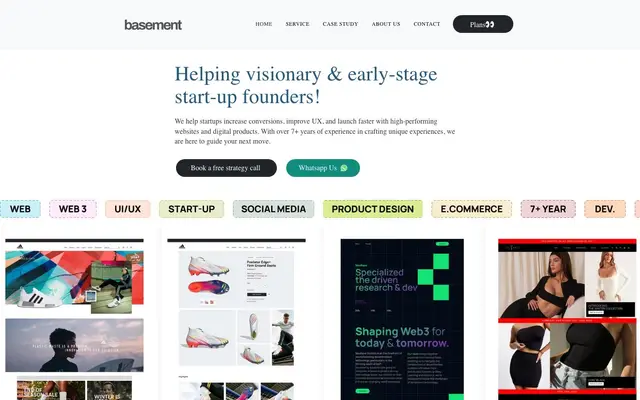 Basement - UI/UX | Product | Web Design Studio website
