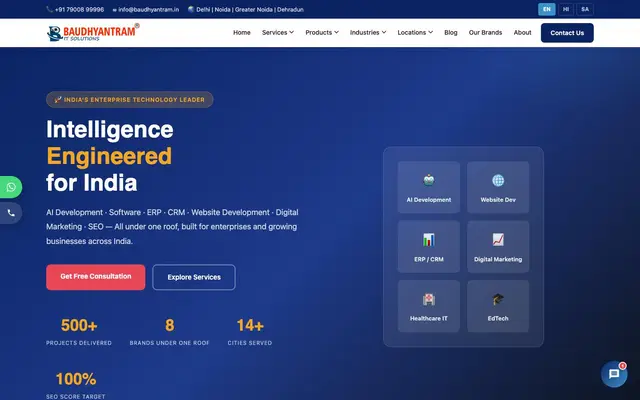 BAUDHYANTRAM IT Solutions website