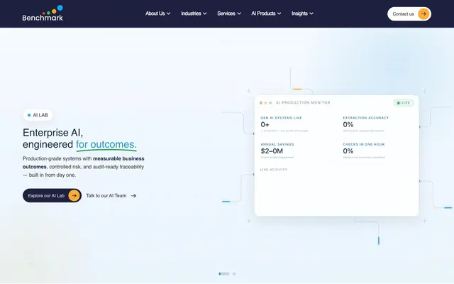 Benchmark IT Solutions website