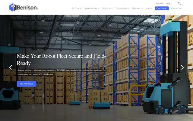 Benison Technologies Pvt. Ltd website