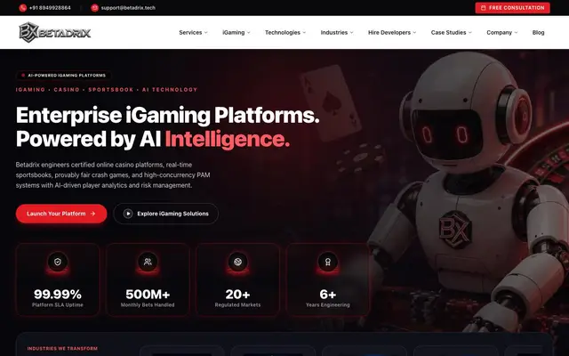 Betadrix tech website