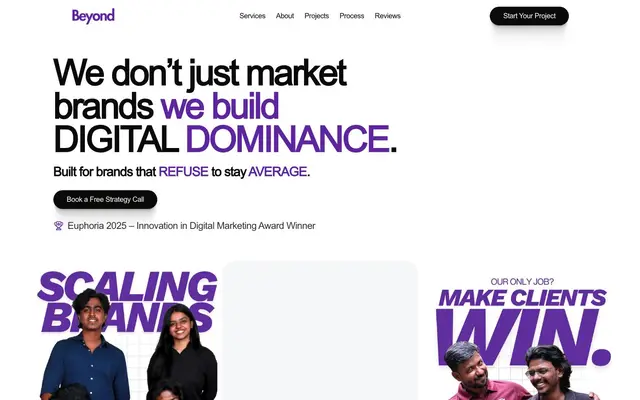 Beyond Digital Marketing Agency website
