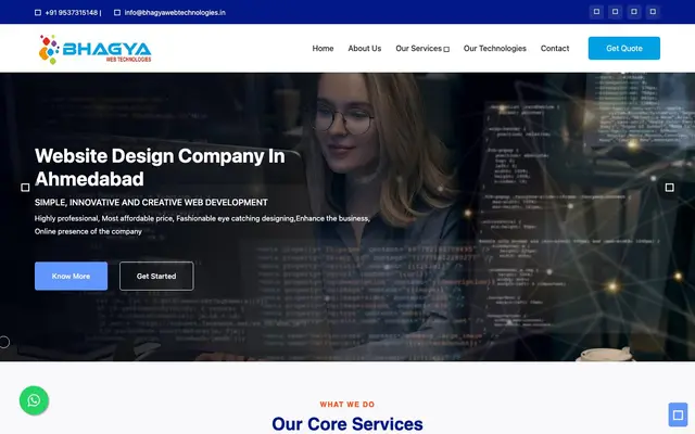 Bhagya Web Technologies website