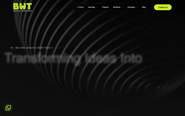 Bhavya Web Technologies website