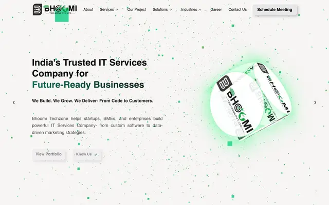 Bhoomi Techzone Pvt. Ltd. website
