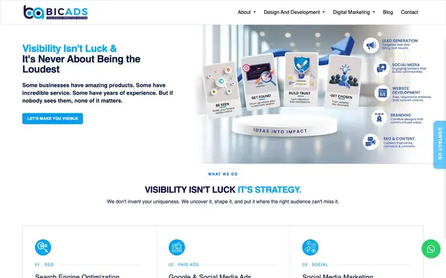 BICAds Digital Pvt. Ltd website