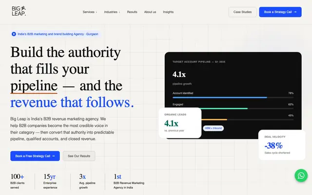 Big Leap Digital Services Pvt Ltd website