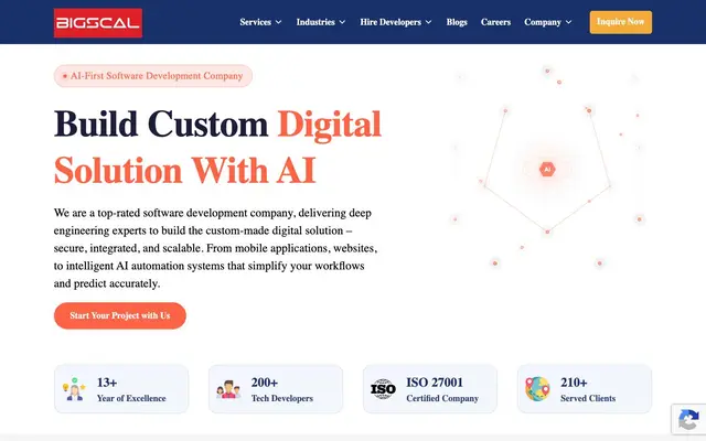Bigscal Technologies Pvt. Ltd website