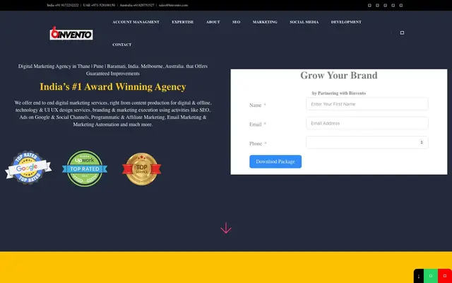 Binvento website