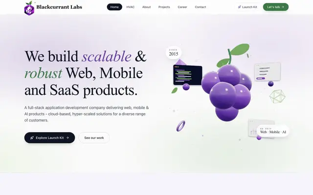 Blackcurrant Labs website