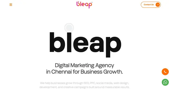 Bleap Digital Marketing Agency in Chennai website