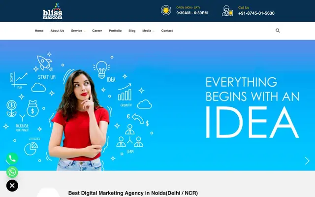 Bliss Marcom website