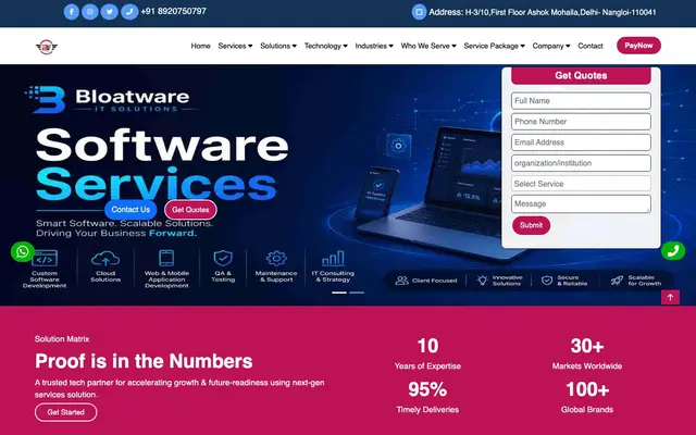Bloatware IT Software Company | website Designing Company | Software Company | MLM |CRM | Android Apps website