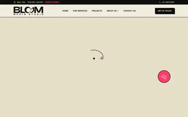 Bloom Media Studio website