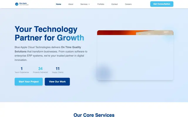 BLUEAPPLECLOUD TECHNOLOGIES PVT. LTD. website
