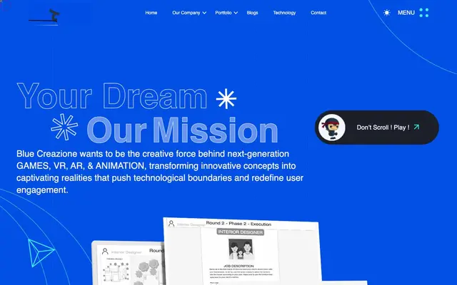 Blue Creazione website