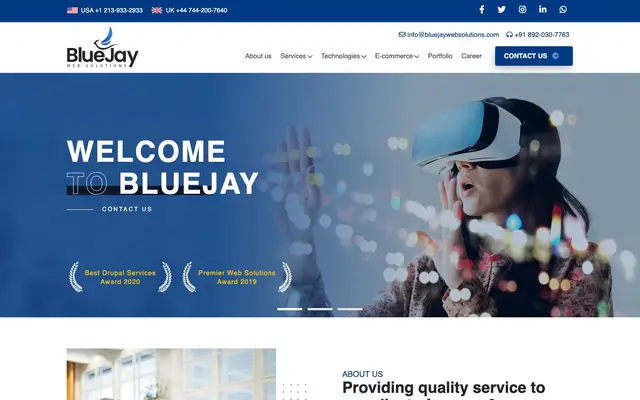 BlueJay Web Solutions Pvt. Ltd. website