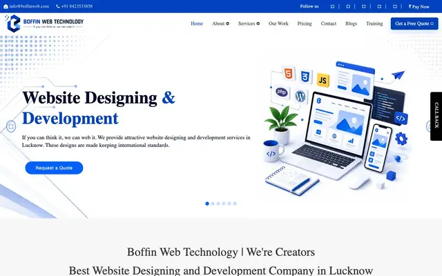 Boffin Web Technology website