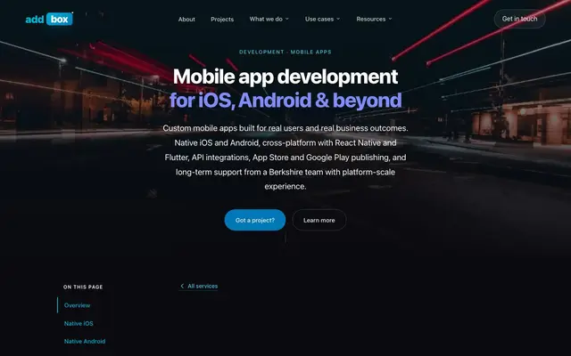 Borne | Mobile App Development Company website