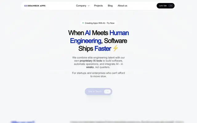 BrainBox Apps website