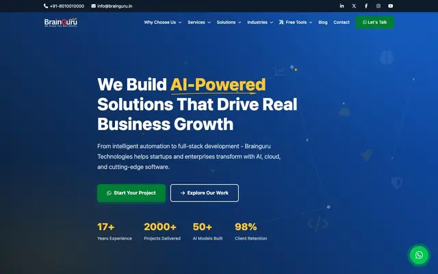 Brainguru - IT Consulting, Business Solutions, Staffing & Recruitment Services website