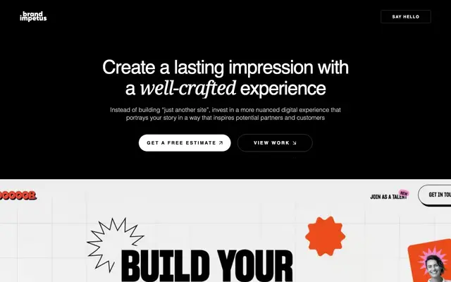 Brand Impetus | No-Code Website Development | Design Studio website