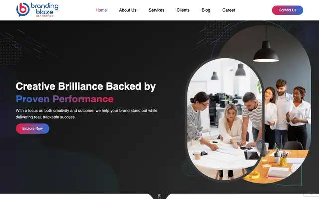 Branding Blaze Vadodara website