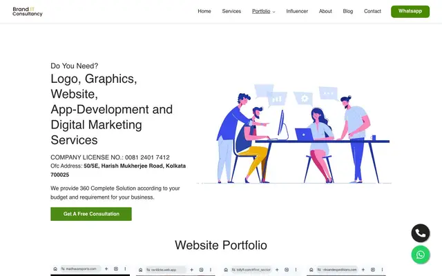 BrandIT Consultancy ( Logo, Graphics, Website Development, App Development, Digital Marketing, Printing ) - Kolkata website